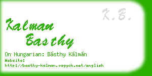 kalman basthy business card