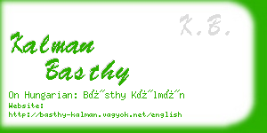 kalman basthy business card